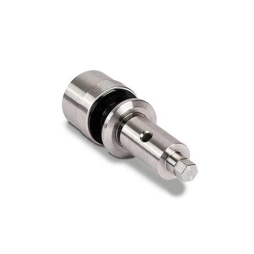 Glass adapter Ø50mm adjustable t(max)=25mm glass thickness 16.76-21.52mm, AISI 304 RAL structure (GLASS IS ADJUSTABLE WHEN ASSEMBLED)
