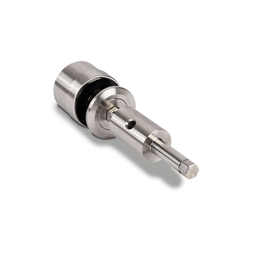 Glass adapter Ø50mm adjustable t(max)=25mm glass thickness 16.76-21.52mm, AISI 304 RAL structure (GLASS IS ADJUSTABLE WHEN ASSEMBLED)