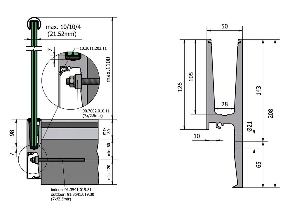 TL-3031 Glas Profil