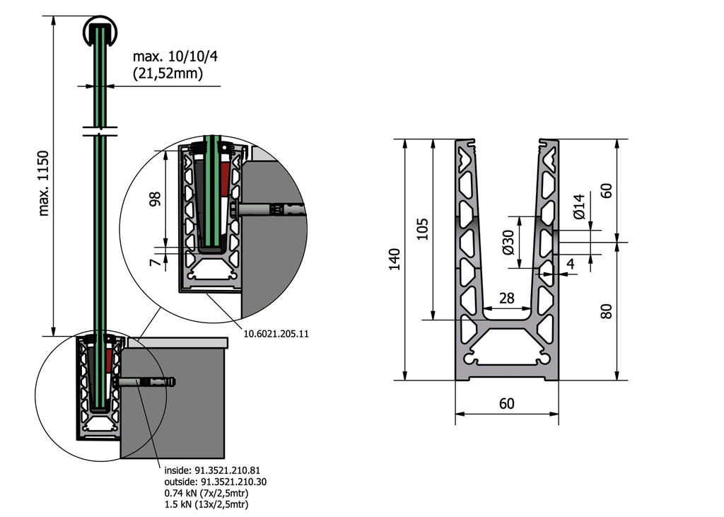 TL-6021 Glasprofil