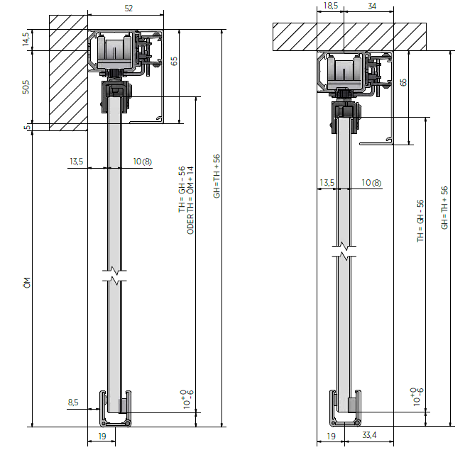 INFINITYSLIDE 69kg deur set