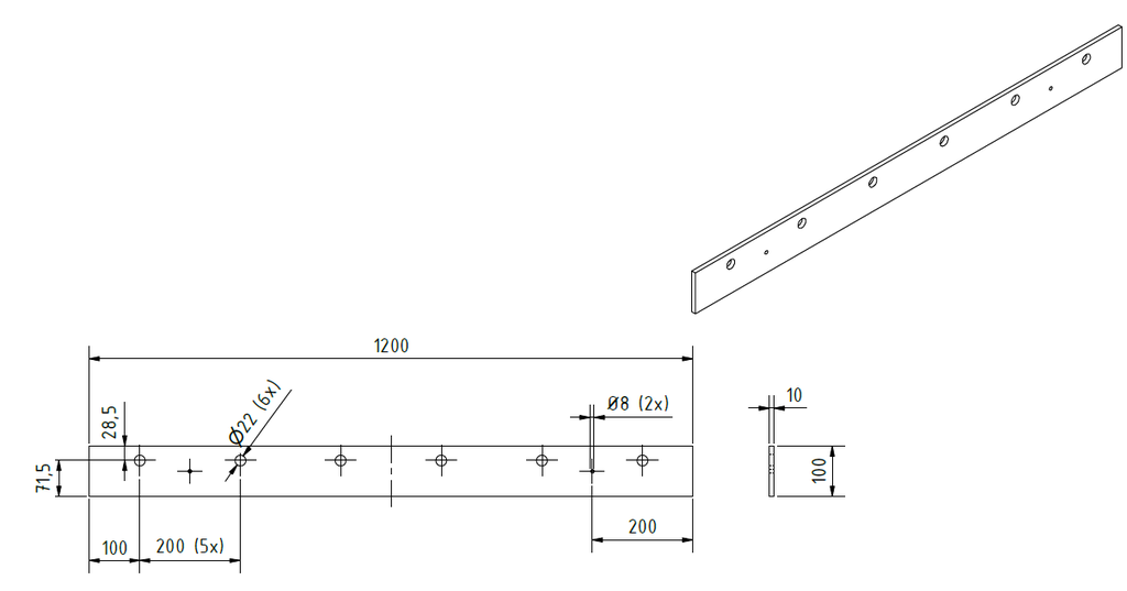 AIRFORCE drukbestendig isolatie dikte 10mm L=1200mm