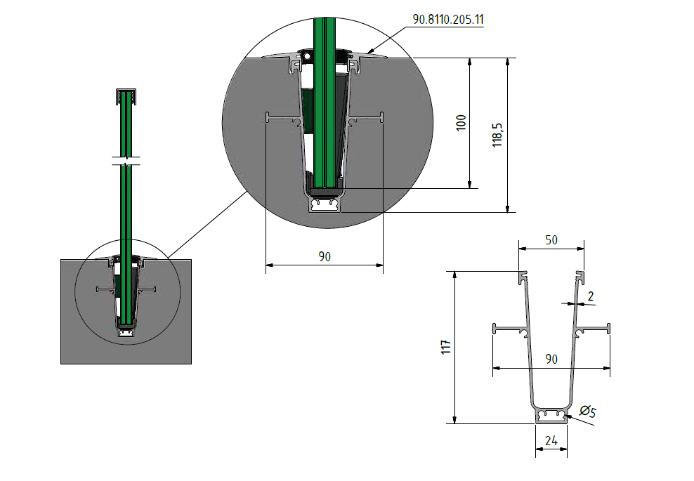 TL-1010 Glas Profiel