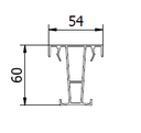 TL-1010 Beton ingiet profiel voor afwerking met Top-Cover L=5000mm alum. nat. geanodiseerd