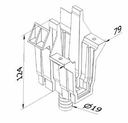 TL-1010 Verbinder incl. ontwatering uitgang plastic zwart 