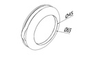 SUNVIEW schelp greep Ø65mm, glas 8-12mm rvs 304 geborsteld