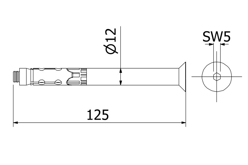 Bevestigingsanker Fischer FH 12/50 SK staal verzinkt