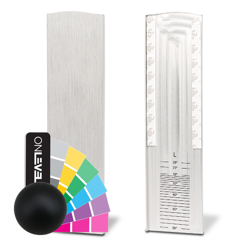 TL-6021 Eindkap links met afdekkap trap opgang aluminium RAL mat