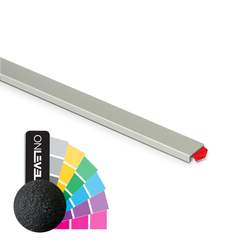 Kantenschutz für Glas 12-13.5mm L=1500mm, Aluminium RAL struktur (inkl. Glasmontageband)