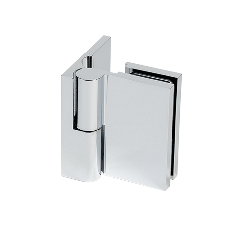 LIFT Duschtürband Hebe-Senkfunktion Glas-Wand 90° links Glas 8/10mm, Messing Glanz verchromt