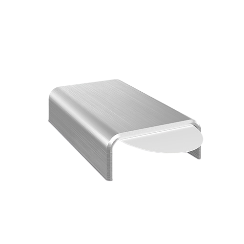 Verbinder für Glaskantenschutz 15-17.5mm Aluminium RAL glänzend