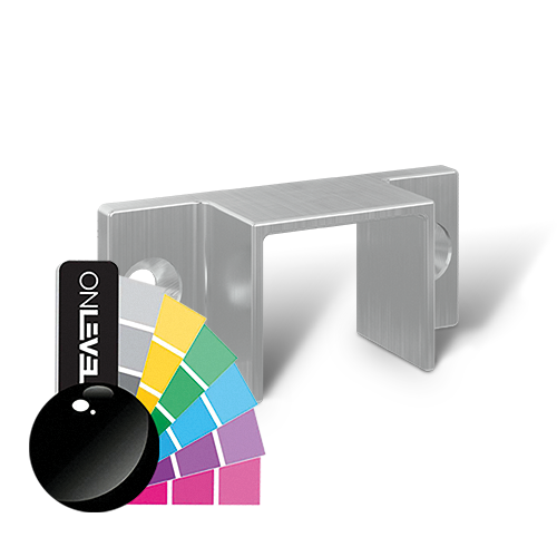 Wall support U-profile 26x23x2mm alum. RAL shiny