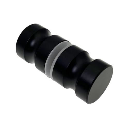 Duschtürknopf Ø35x35mm, 2-seitig Glas 6-12mm, Messing Stealth Black