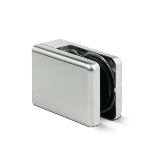 KRONOS square, connection flat glass 8-12.76mm covercaps stainless steel