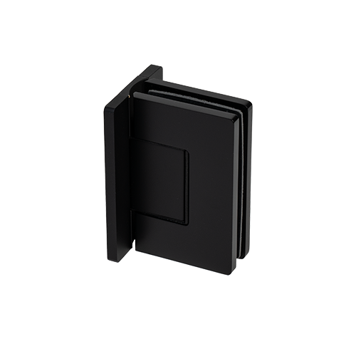 XTREME douchedeur zwenkscharnier glas-wand 90° met nul positie instelling wandmontage aan beide zijden glas 8/10mm, messing Stealth Black