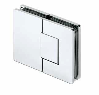 XTREME shower door swing hinge glass-glass 180° with zero position adjustment for glass 8/10mm, brass Stealth Black
