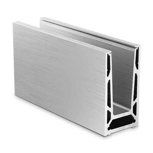 Glass profile TL-6050 L=200mm aluminum natural anodized