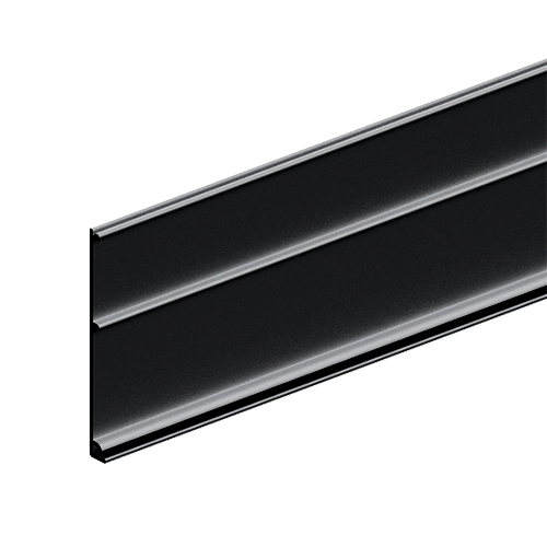 Infinity Slide 69kg covercap backside for running rail (ceiling), glass/wood L=3mtr, aluminum black anodized