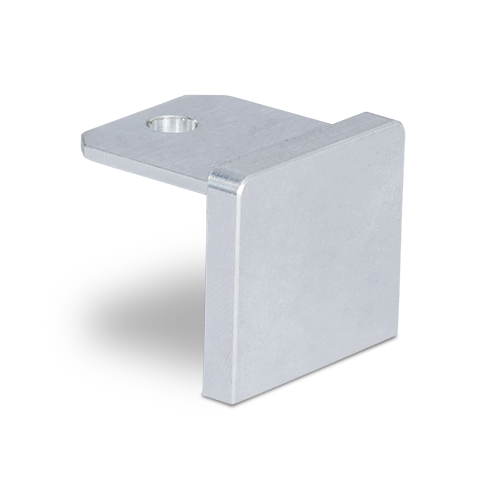 Ändlock platt U-profil 30x28x2mm, aluminium svart anodiserad