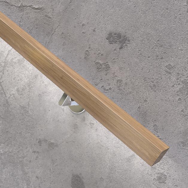 Lazortrack træhåndliste sæt, komplet, til vægmontering