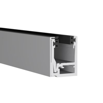KAZIWALL top profile 2-piece glass 20.76/21.52mm L=2500mm, aluminum mill finish