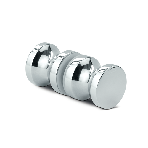 Duschdörrhandtag Ø35x35mm, 2-sidigt, glas 6-12mm mässing förkromad