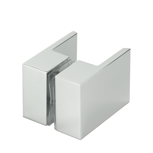 Douche deurknop 30x70x35mm, 2-zijdig, glas 6-12mm messing verchroomd