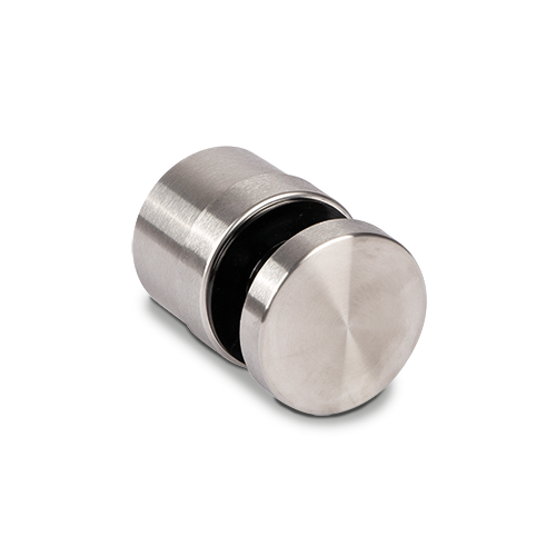 Glass adapter Ø50mm adjustable t=25-35mm glass thickness 16.76-21.52mm, AISI 316 satined (GLASS IS ADJUSTABLE WHEN ASSEMBLED)