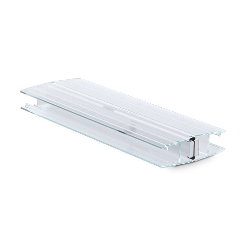 Shower door seal 180° with magnet for glass 10mm L=2200mm, plastic transparent