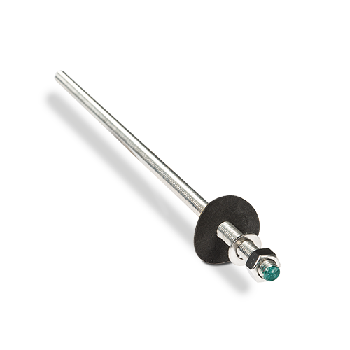 AIRFORCE mounting set M12x400mm for mounting on concrete with isolation, AISI 316