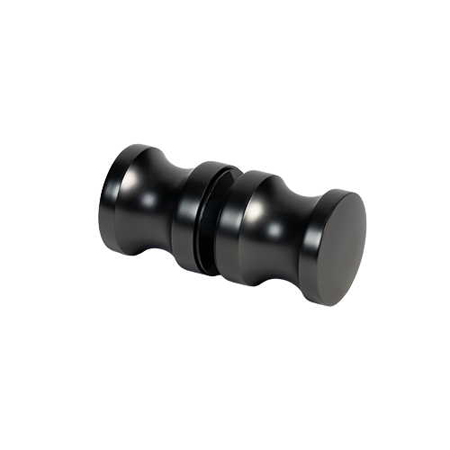 Douche deurknop Ø35x35mm, 2-zijdig glas 6-12mm, messing gun metal geborsteld