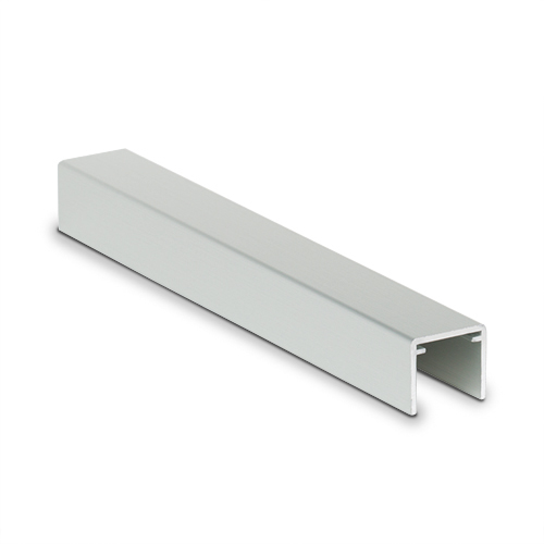 Handrail U-profile 26x23x2mm, L=200mm aluminum natural anodized
