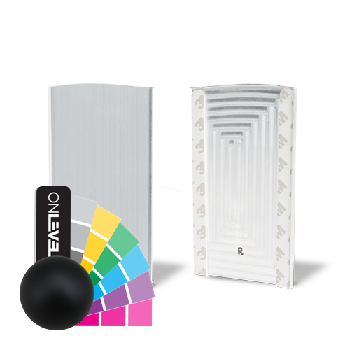 TF-6621 endcap right with covercap, aluminum RAL matt