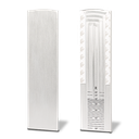 TF-6621 endcap right with covercap for stairway, aluminum mill finish