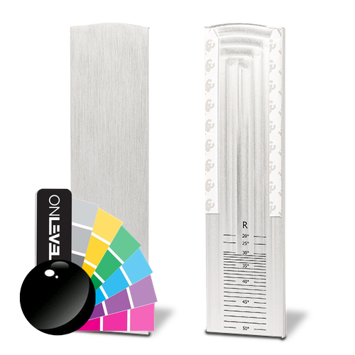 TF-6621 endcap right with covercap for stairway, aluminum RAL shiny