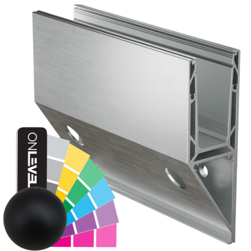 TF-3621 profil verre L=5000mm, aluminium RAL mat