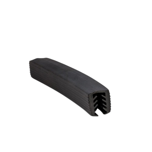Rubber glashandrail Ø48.3x1.5mm/42x48mm glasdikte 16-17.5mm L=5000mm