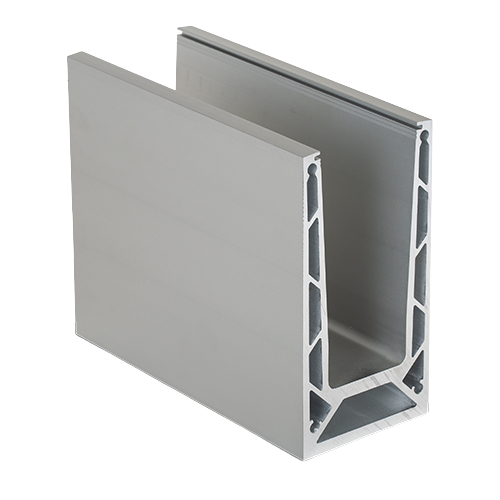 [10604000510 (Discontinued)] Glassprofil TL-6040, L=5000mm aluminium rå overflate
