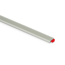 Glass edge protection for glass 12-13.5mm L=4000mm, aluminum natural anodized (incl. glass mounting tape)