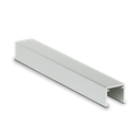Handrail U-profile 26x23x2mm, L=4000mm aluminum natural anodized