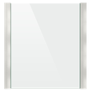 SKYFORCE-Top Satz inkl. Glasgummis für Glas 10.76/12.76mm Höhe 500mm, Alum. verk. weiß matt (RAL 9016)