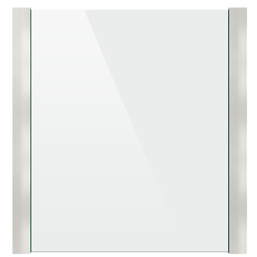 [16100501118-TW (Discontinued)] Skyforce-Top set incl. glass rubbers for glass 10.76/12.76mm height 500mm, alum. traffic white matt (RAL 9016)