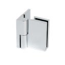 LIFT duschdörr gångjärn upp/ner glas-vägg 90° höger glas 8/10mm, mässing förkromad