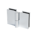 LIFT showerdoor hinge up/down glass-wall 180° right glass 8/10mm, brass chrome plated