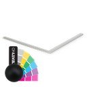Glass edge protection, corner 90° glass 15-17.5mm, aluminum RAL (struct.) including glass mounting tape