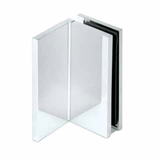 [23401001066-SB] XTREME Eckverbinder, Glas-Wand 90° für Glas 8/10mm, Messing Stealth Black