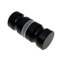 Duschdörrhandtag Ø35x35mm, 2-sidigt glas 6-12mm, mässing Stealth Black