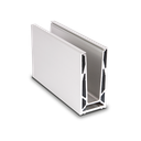 Glasprofil TL-6080 L=200mm aluminium natur anodiserad