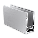 Glasprofil TL-6050 L=200mm aluminium natur anodiserad