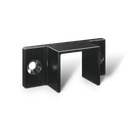 Wall support U-profile 26x23x2mm, aluminum black anodized